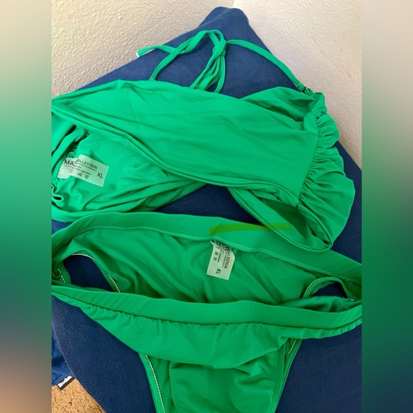 Matte Collection Swimsuit - Women’s Green, 2 Piece Swimsuit. - Picture 6 of 8